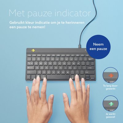Clavier ergonomique compact R-Go Tools Break QWERTY noir