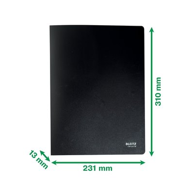 Reliure de présentation Leitz Recycle A4 40 pochettes PP recyclé noir