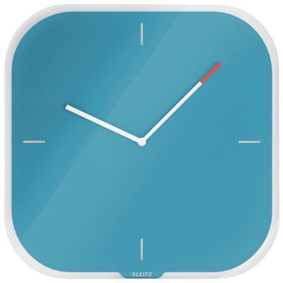 Horloge murale Leitz Cosy en verre bleu
