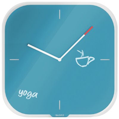 Horloge murale Leitz Cosy en verre bleu