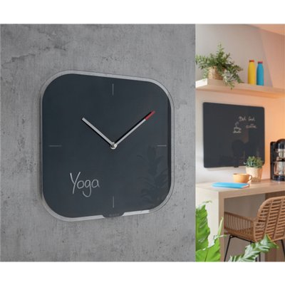 Wandklok Leitz Cosy grijs glas