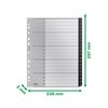 Tabblad Leitz Recycle A4 11-gaats 1-20 extra breed PP foto