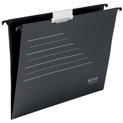 Hangmap Leitz Alpha Recycle A4 verticaal V-bodem zwart