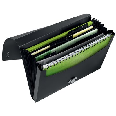Projectmap Leitz Recycle A4 5-vaks PP zwart