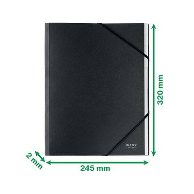 Sorteermap Leitz Recycle 6 tabs karton zwart