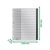 Tabblad Leitz Recycle A4 11-gaats 1-12 extra breed PP foto