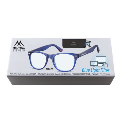 Leesbril Montana +2.00 dtp blue light filter blauw