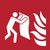 Pictogramme Djois Couverture anti-feu 200x200mm rouge