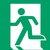 Pictogramme Djois Sortie de secours gauche 200x200mm vert