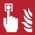 Pictogramme Djois Détecteur d'incendie 200x200mm rouge