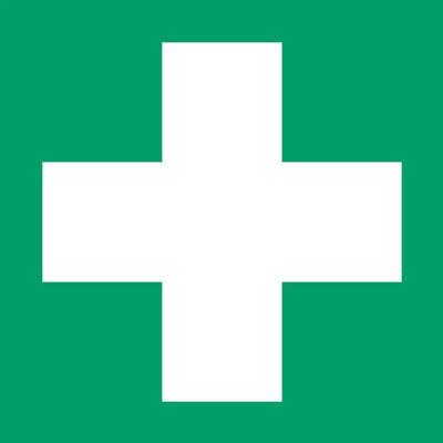 Pictogramme Djois Secours 200x200mm vert