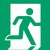 Pictogramme Djois Sortie de secours droite 200x200mm vert