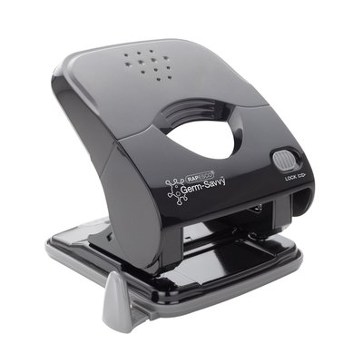 Perforator Rapesco Germ-Savvy Less Effort Eco X5-40ps antibacterieel 2-gaats zwart