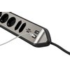 Stekkerdoos Brennenstuhl bureau Estilo 6vdig incl 2 USB 2m zw/zilver foto