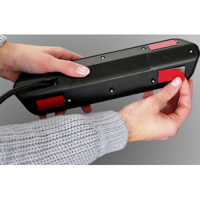 Stekkerdoos Brennenstuhl bureau Estilo 6vdig incl 2 USB 2m zw/zilver