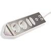 Bloc multiprise Brennenstuhl Estilo 4 prises incl 2 USB 2m blanc/argent Photo