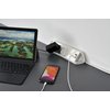Bloc multiprise Brennenstuhl Estilo 4 prises incl 2 USB 2m blanc/argent Photo