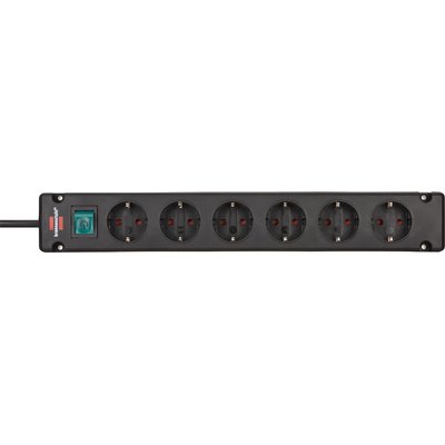 Bloc multiprise Brennenstuhl Bremounta 6 prises 3m noir