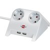 Bloc multiprise de table Brennenstuhl 2 prises + 2 USB 1,8m blanc Photo