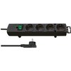 Bloc multiprise Brennensthul Comfort Plus 4 prises incl prise plate 2m noir Photo