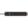 Bloc multiprise Brennensthul Comfort Plus 4 prises incl prise plate 2m noir Photo
