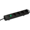 Bloc multiprise Brennensthul Comfort Plus 4 prises incl prise plate 2m noir Photo
