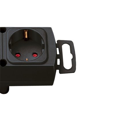 Bloc multiprise Brennensthul Comfort Plus 4 prises incl prise plate 2m noir