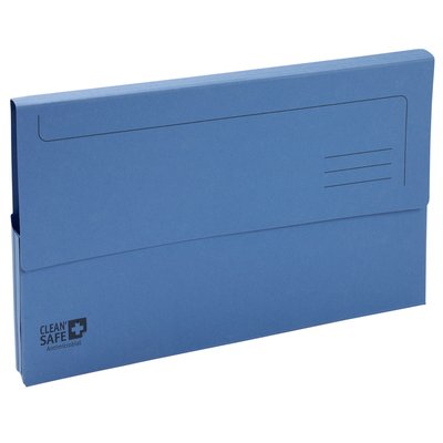 Pocketmap Exacompta Clean'Safe A4 400gr blauw 5 stuks