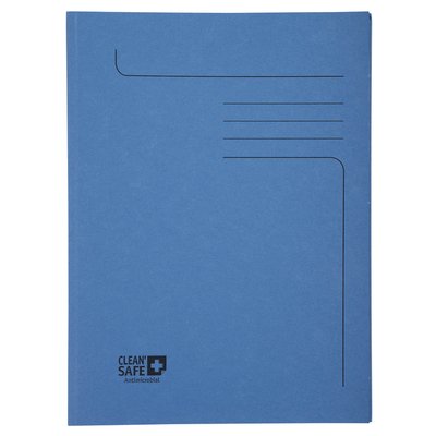 Dossiermap Exacompta Clean'Safe 2kleppen blauw 5 stuks