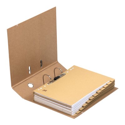 Ordner Oxford Touareg A4 80mm karton naturel/wit