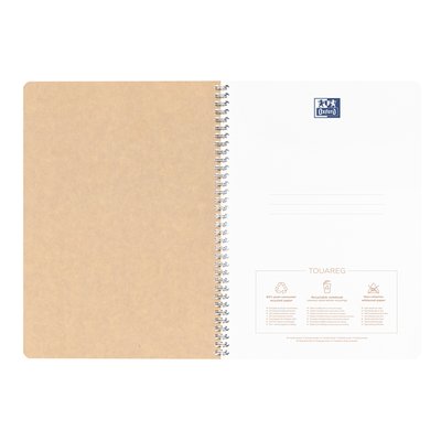 Cahier à spirale Oxford Touareg A4 ligné 180 pages assorti