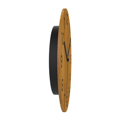 Pendule murale Unilux Palma Ø30cm bambou noir