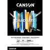 Mixed mediapapier Canson Graduate Mixed Media 20vel 240gr A4 zwart foto