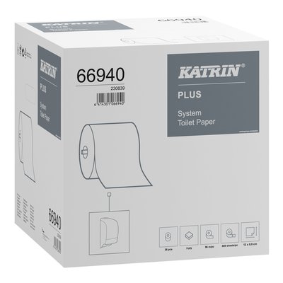 Toiletpapier Katrin Plus systeemrol 2-laags 96m wit 66940