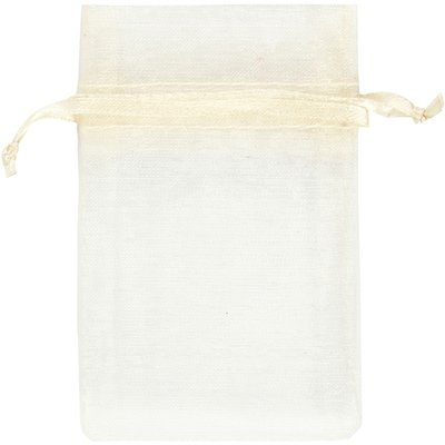 Sachet en organza Creativ Company 7x10cm Off-White 10 pièces