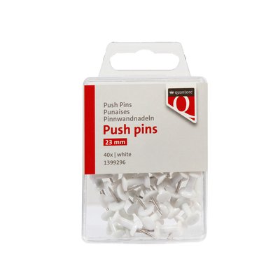 Push pins Quantore 40 stuks wit