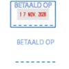 Woord-datumstempel Trodat Printy 4750 betaald op foto