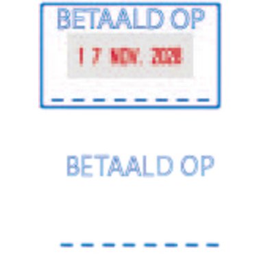 Woord-datumstempel Trodat Printy 4750 betaald op