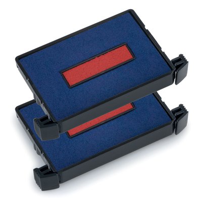 Cassette d'encrage Trodat Printy 6/4750 2 pièces bleu et rouge