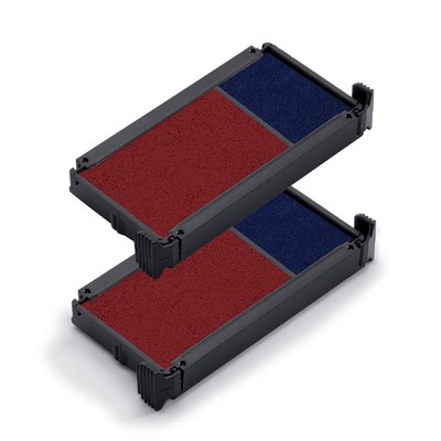 Cassette d'encrage Trodat Printy 6/4912 2 pièces bleu et rouge