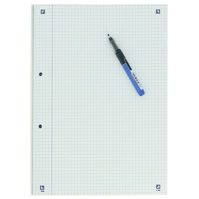Bloc de cours Oxford School A4 carreau 5x5mm 2 perf 200 pages 80g assorti