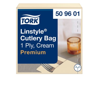 Pochette Tork Linstyle Premium 1-laags 390x390mm crème 509609