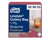 Pochette Tork Linstyle Premium 1-laags 390x390mm bordeauxrood 509603 foto