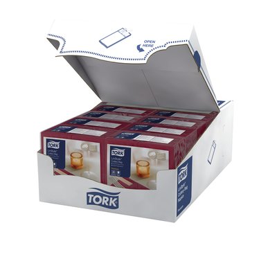 Pochette Tork Linstyle Premium 1-laags 390x390mm bordeauxrood 509603