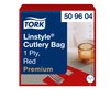 Pochette Tork Linstyle Premium 1-laags 390x390mm rood 509604 foto