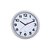 Horloge murale MAULstep RC Ø30x5cm plastqiue argent/blanc avec pile