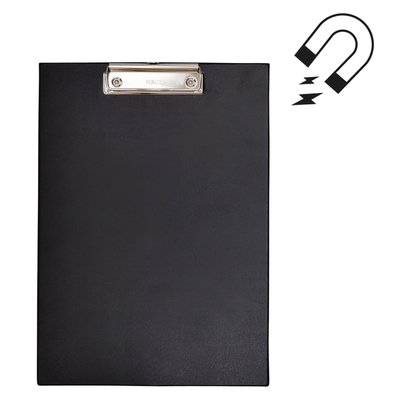Porte-bloc MAUL A4 portrait 2 aimants au dos PVC noir