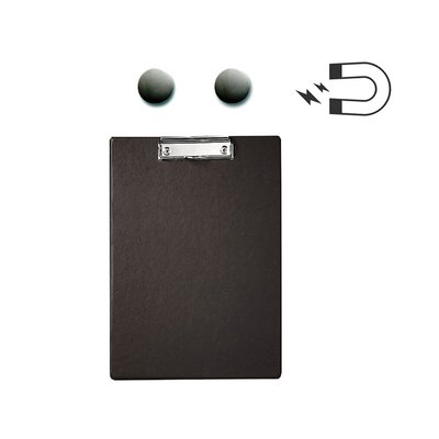 Porte-bloc MAUL A4 portrait 2 aimants au dos PVC noir