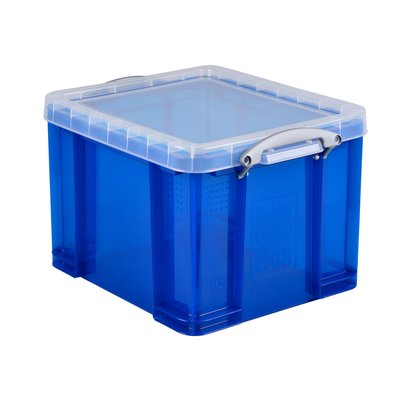 Opbergbox Really Useful 35 liter 480x390x310mm transparant blauw