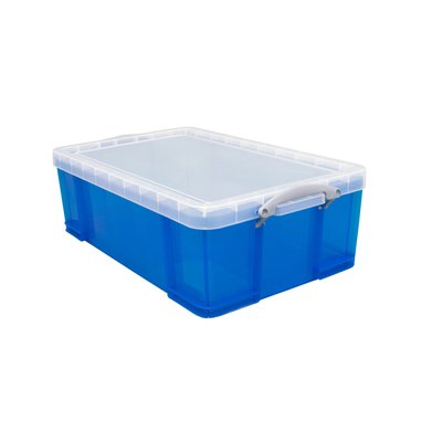 Opbergbox Really Useful 50 liter 710x440x230mm transparant blauw